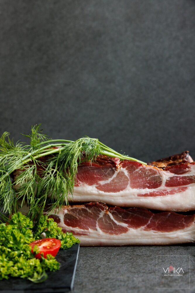 Mentės lašiniai, šalto rūkymo 500g